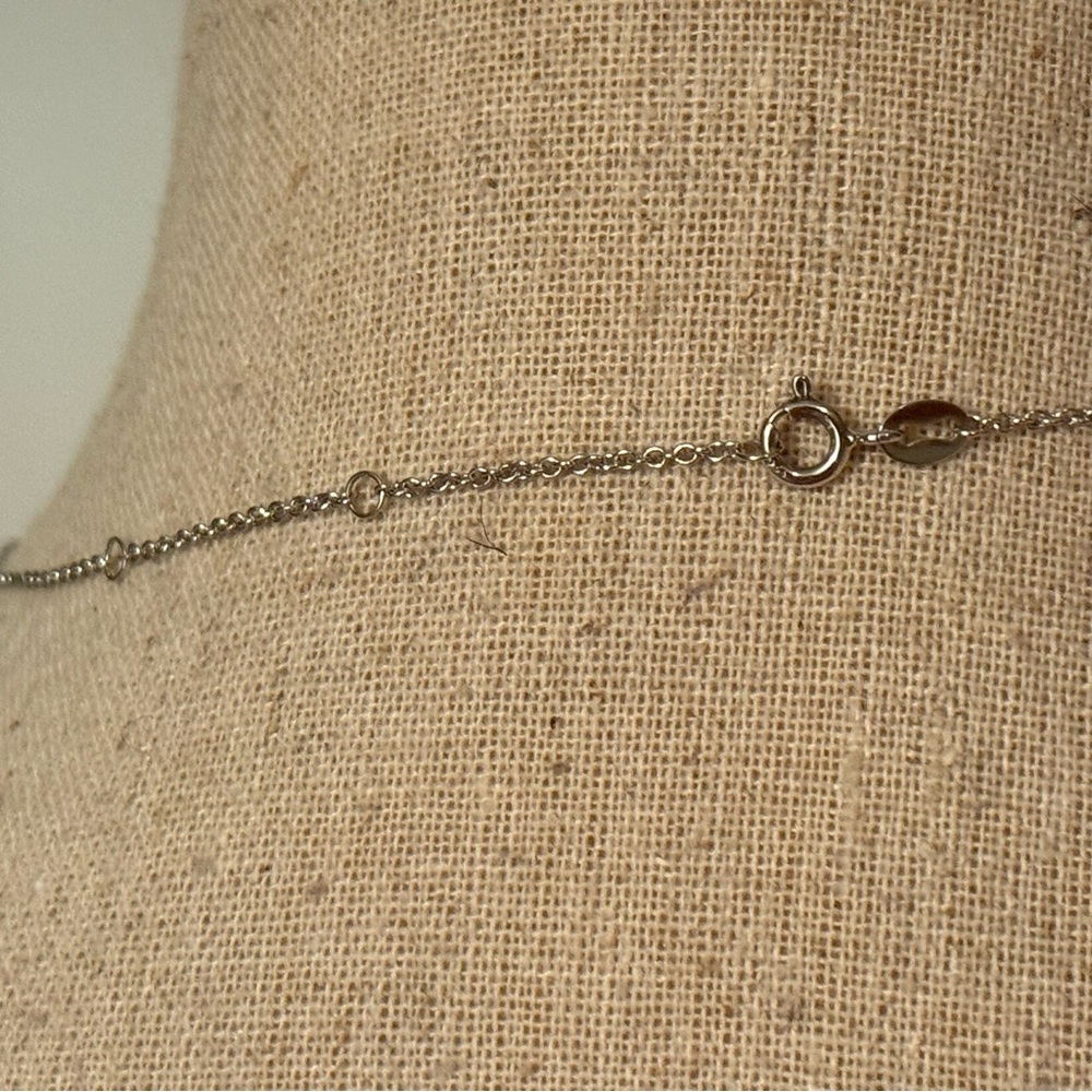 TOVA NECKLACE DIAMONIQUE CZ ROUND BAGUETTES SIMULATED EMERALD PENDANT STERLING - Picture 9 of 11